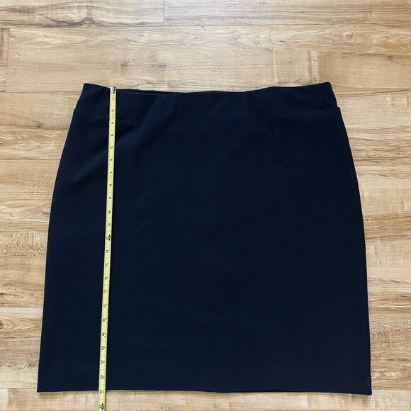 J. JILL XL Black Ponte Pencil Skirt A-Line Knee Length High Waist Stretch Slim - Picture 12 of 15